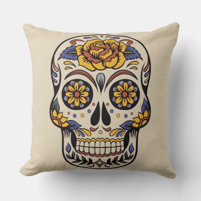 Coussin Jour des morts lancer l'oreiller (Recto)