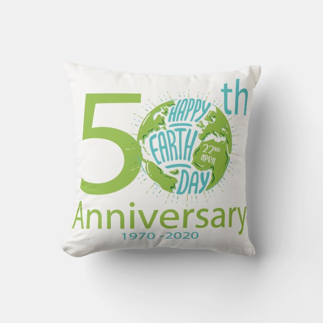 Coussin Jour des terres 50e anniversaire (Recto)