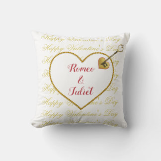 Coussin Jour des Valentines de Coeur Rouge Élégant