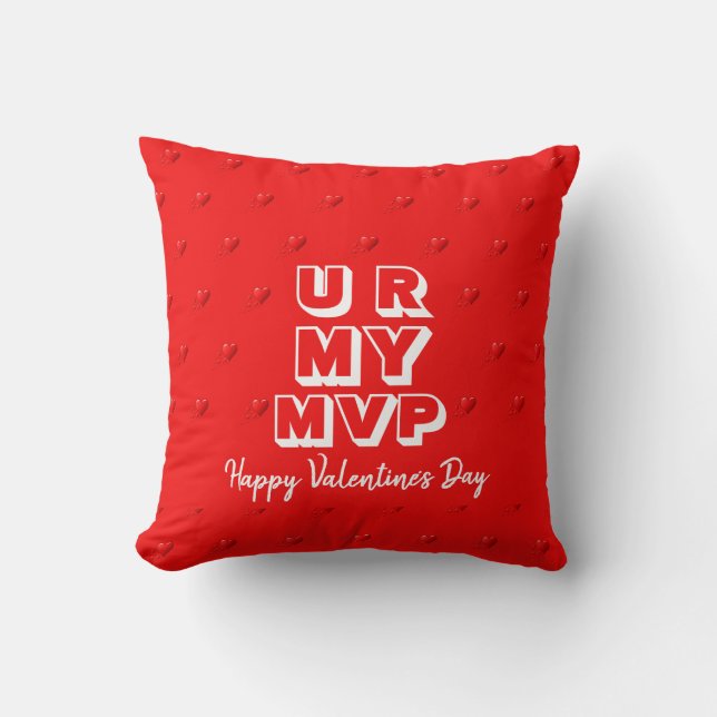 Coussin Jour des Valentines du MVP Red U R MY (Recto)