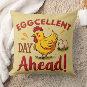 Coussin Jour d'excellence à l'avant Funny Chicken Farm