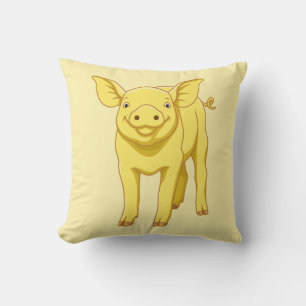 Coussin Jour du cochon jaune 17 juillet Piglet mou