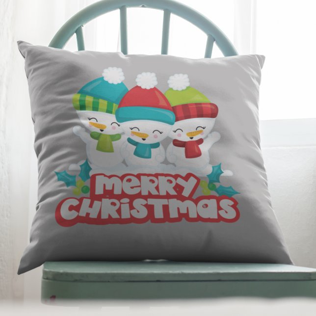 Coussin Jour férié Trio Snowmen (Créateur téléchargé)