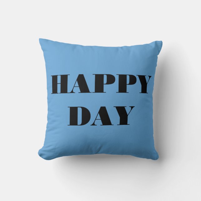 Coussin Jour heureux bleu clair (Recto)