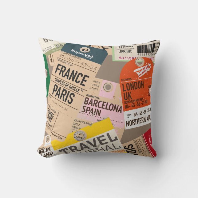 Coussin Journal des voyages. (Recto)