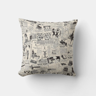 Coussin Journal vintage