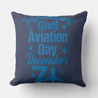 Coussin Journée internationale de l'aviation civile 7 déce