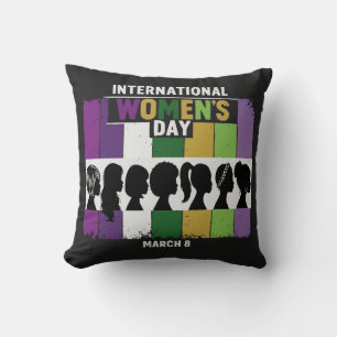 Coussin Journée internationale des femmes moderne Femmes