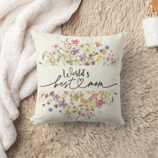 Coussin Journée mondiale des mères Fleurs sauvages de la m