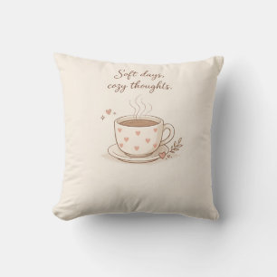 Coussin Journées douces, pensées douillettes - Art de tass