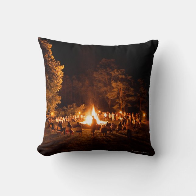 Coussin jours de feux de camp, (Recto)