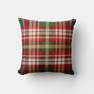 Coussin Jours de Noël Rouge Vert Or Plé