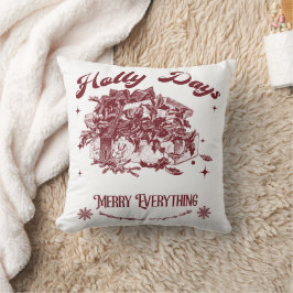 Coussin Jours de Noël Vintage