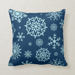 Coussin Jours fériés de Noël de la Blue Navy Winter Sno