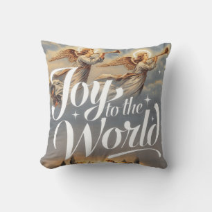 Coussin Joy to the World Christmas Design