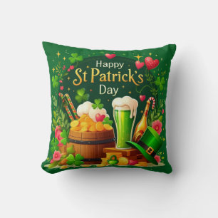 Coussin Joyeuse fête de la Saint-Patrick festive