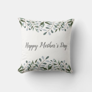 Coussin Joyeuse Fête des mères Eucalyptus Verdure Floral