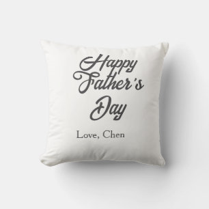 Coussin Joyeuse fête des pères nom gris amour meilleur pap