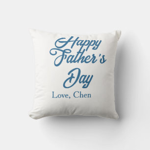 Coussin Joyeuse fête des pères nom gris amour meilleur pap
