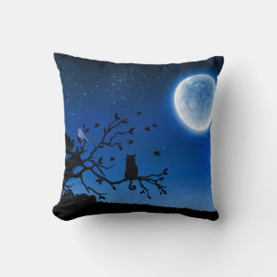 Coussin Joyeuse Journée internationale du chat Chat noir s