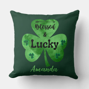 Coussin Joyeuse Saint-Patrick Bénie et Chanceuse