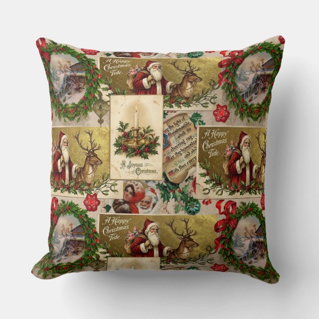 Coussin Joyeuses Fêtes de Noël (Recto)