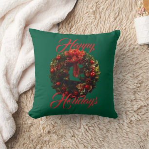 Coussin "Joyeuses fêtes" Jetez l'oreiller