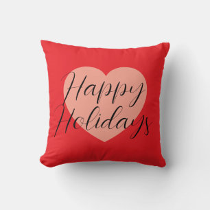 Coussin Joyeuses Fêtes Joyeux Noël Période de Vacances Cœu