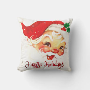 Coussin Joyeuses fêtes, Santa Claus Retro