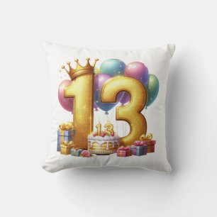 Coussin Joyeux 13e anniversaire