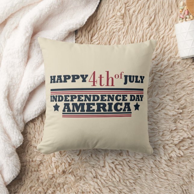 Coussin Joyeux 4 juillet fête de l'indépendance Amérique (Couverture)