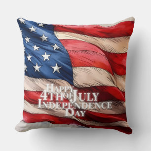 Coussin Joyeux 4 juillet - Jour de l'Indépendance