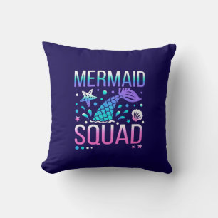 Coussin Joyeux Anniversaire Équipe de sirène 68296