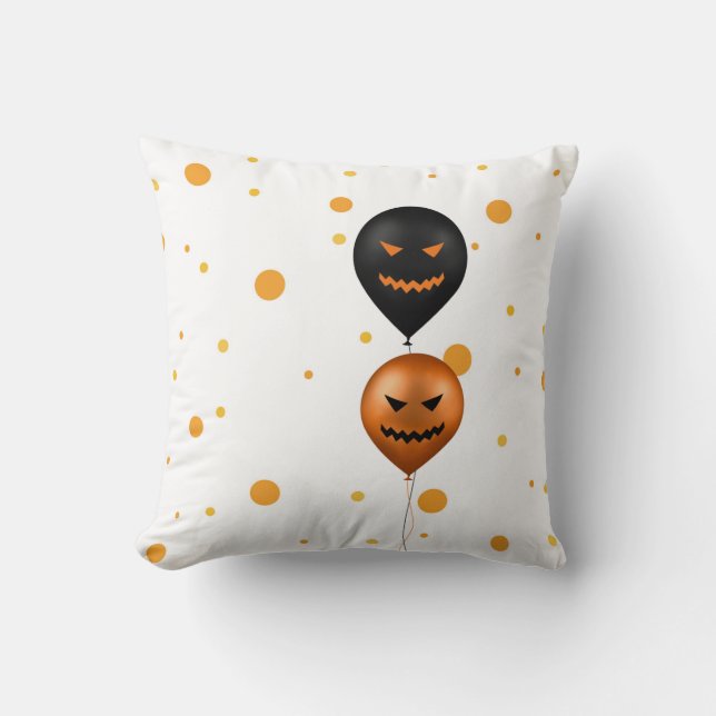 Coussin Joyeux Ballons du parti Halloween (Recto)