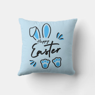 Coussin Joyeux bleu de Pâques