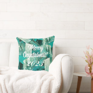 Coussin Joyeux Crystalmas ! Star Aquamarine Gemstone 2023