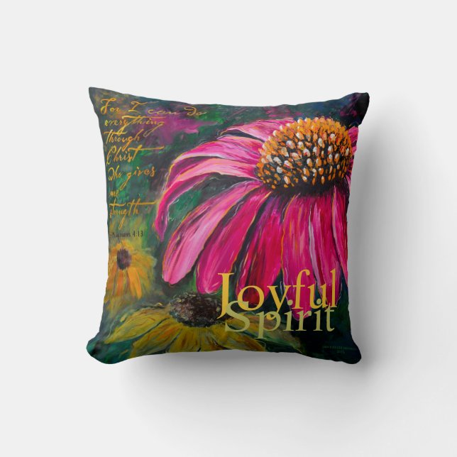 Coussin joyeux de Coneflower d'esprit (Recto)