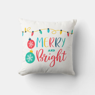Coussin Joyeux et lumineux avec une chaîne de lumières