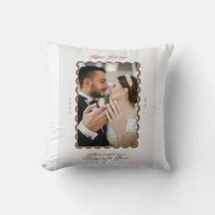 Coussin Joyeux et premier Noël de mariage