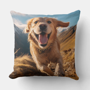 Coussin Joyeux Golden Retriever en cours