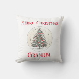 Coussin Joyeux Grand-Père De Noël, Customisé Pour Grand-Pè