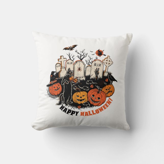Coussin Joyeux Halloween (Recto)