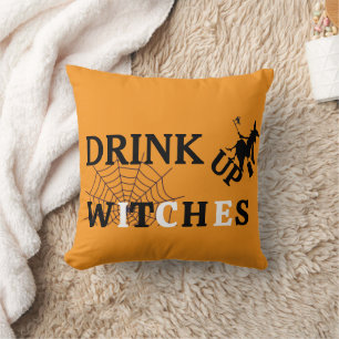 Coussin Joyeux Halloween 31 Oct Drink Up Witches