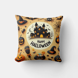 Coussin Joyeux Halloween Amusant Mélange Épouvantable & Ma