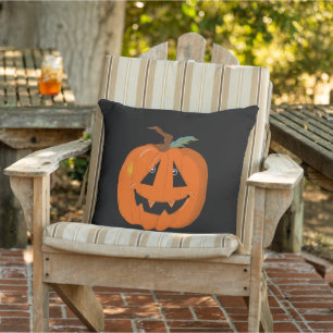 Coussin Joyeux Halloween Citrouille Illustrative Art