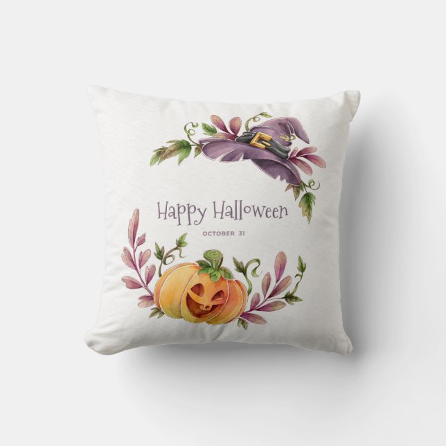 Coussin Joyeux Halloween Feuillage d'automne  (Recto)