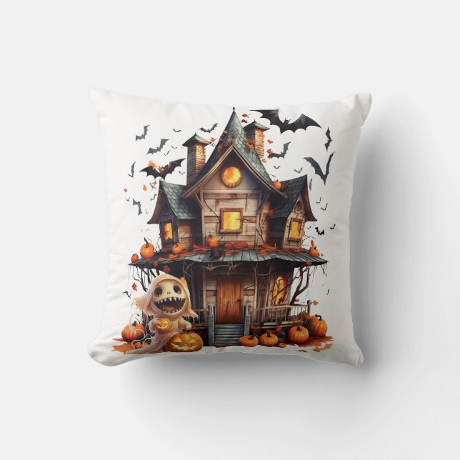 Coussin Joyeux Halloween Ghoul (Recto)