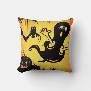 Coussin Joyeux Halloween Trick ou traiter avec Spider Web