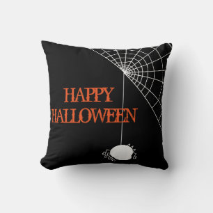 Coussin Joyeux Halloween Trick ou Treat Spider avec Web