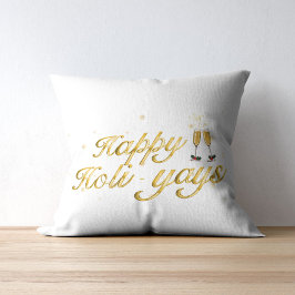 Coussin Joyeux Holi-Yays ! Design de fête